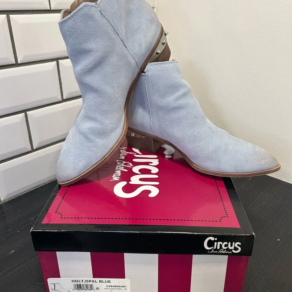 Circus by Sam Edelman Sky Blue Ankle Booties - Picture 2 of 5